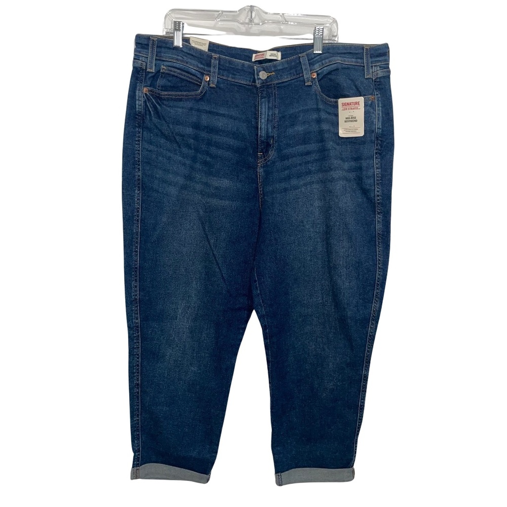 SignatureLevi Strauss Heritage Super Stretch Mid Rise Boyfriend Jeans 22/W36 NWT
